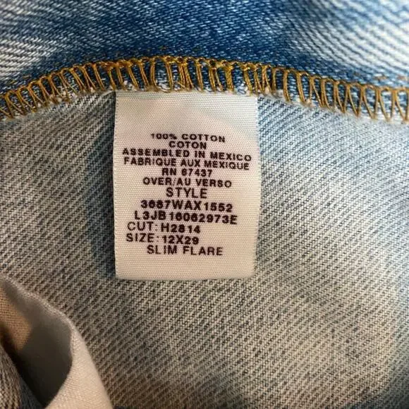 Vintage Women's Polo Ralph Lauren Slim Straight Flared Denim Jeans 12x29 - Picture 5 of 5